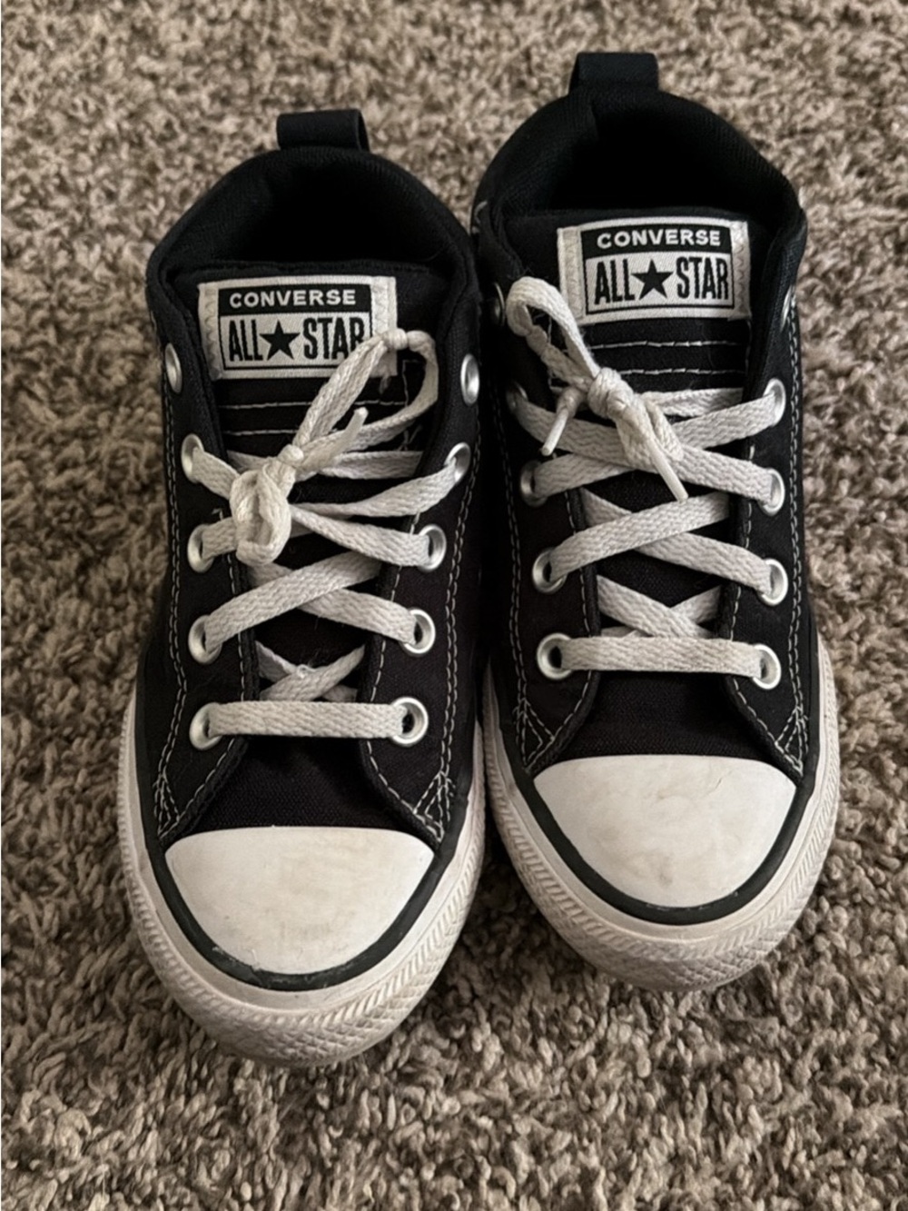 Converse Kids Black and White Low Top Sneakers